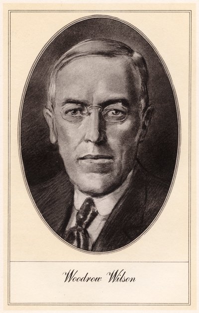 Woodrow Wilson, 28° Presidente degli Stati Uniti, inizio 20° secolo da Gordon Ross