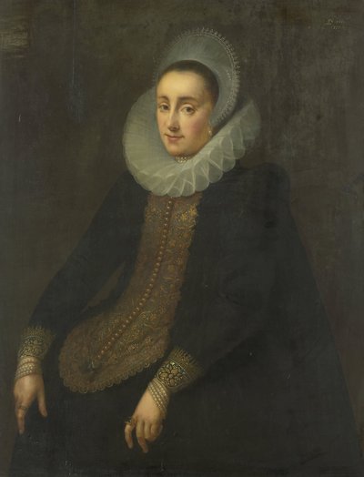 Lucretia del Prado, moglie di Jeremias Boudinois da Gortzius Geldorp