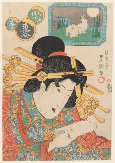 Ritratto di una cortigiana, fine 1820s da Gosotei II Toyokuni