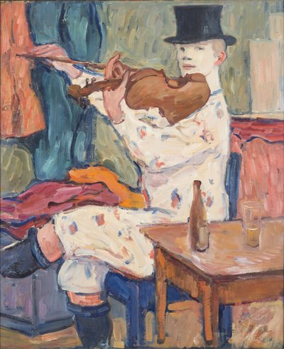 Un clown che suona il violino da Gosta von Hennigs