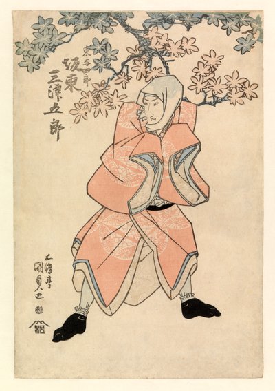 Attore Bando Mitsugoro III, nella parte di Tokoshiro o forse Dojishiro, c.1808-25 da Gototei Kunisada