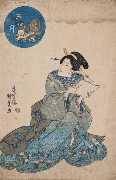 Terzo mese (Sangatsu) da Gototei Kunisada