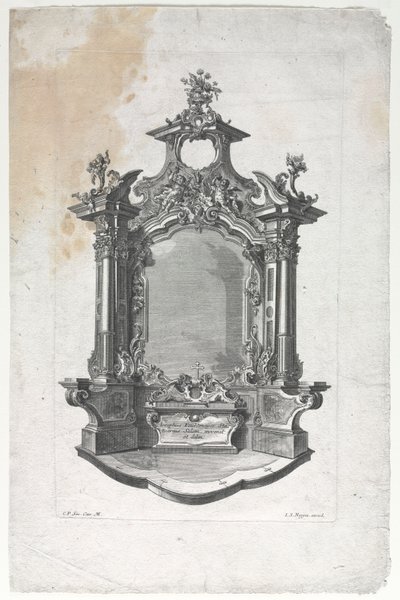 Modello per Altare per Intagliatori da Gottfried Bernhard Götz