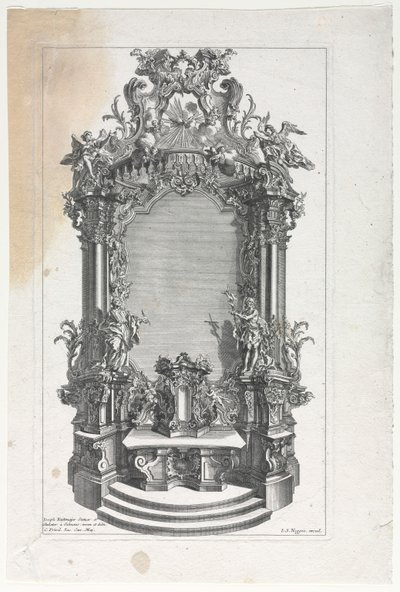 Modello per Altare per Intagliatori da Gottfried Bernhard Götz