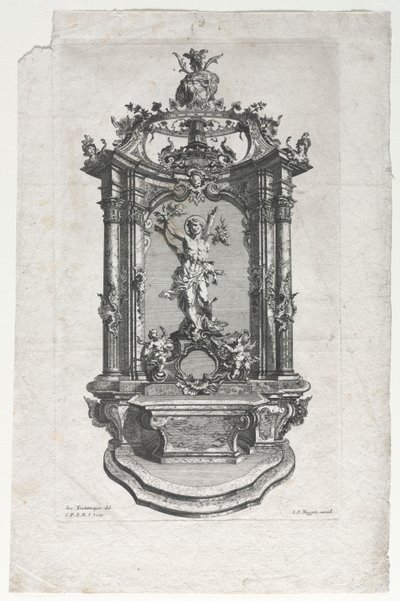 Modello per Altare per Intagliatori da Gottfried Bernhard Götz