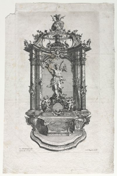 Modello per Altare per Intagliatori da Gottfried Bernhard Götz