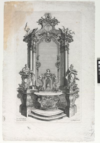 Modello per Altare per Intagliatori da Gottfried Bernhard Götz