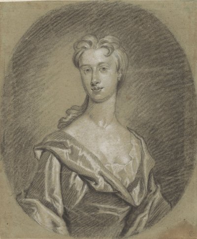 Ritratto di donna, busto, in ovale da Gottfried Kneller