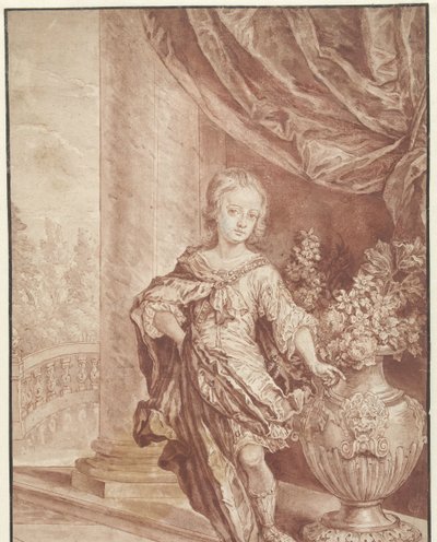 Ritratto di un giovane sconosciuto in costume romano immaginario da Gottfried Kneller