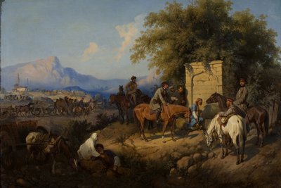 Le forze russe attraversano le montagne del Caucaso in Adjara da Gottfried Willewalde