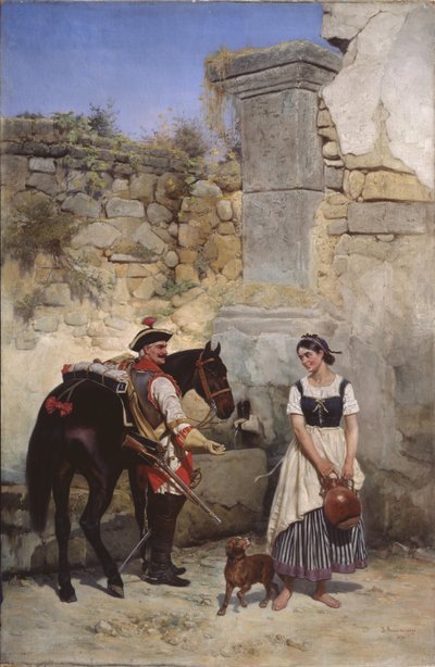 Scena al pozzo, 1890 da Gottfried Willewalde