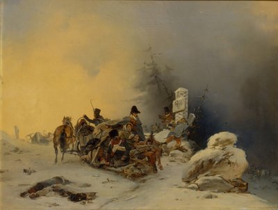 Il ritiro delle truppe francesi dalla Russia, 1846 da Gottfried Willewalde