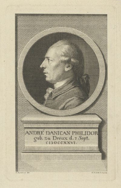 Ritratto di François-André Danican Philidor da Gottlob August Liebe