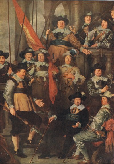 La compagnia della Guardia Civica di Amsterdam 1645, Bibbys Annual, 1916-17 da Govaert Flinck