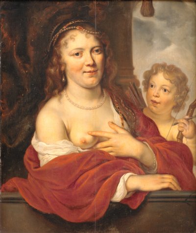 Una signora e il suo bambino come Venere e Cupido da Govert Flinck