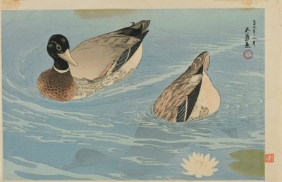 Anatre, era Taisho, agosto 1920 (stampa a blocchi di legno a colori) da Goyo Hashiguchi