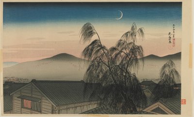 Luna della sera a Kobe (Kobe no yoizuki) era Taisho, gennaio 1920 da Goyo Hashiguchi