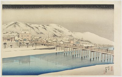 Il grande ponte di Sanjo a Kyoto da Goyo Hashiguchi