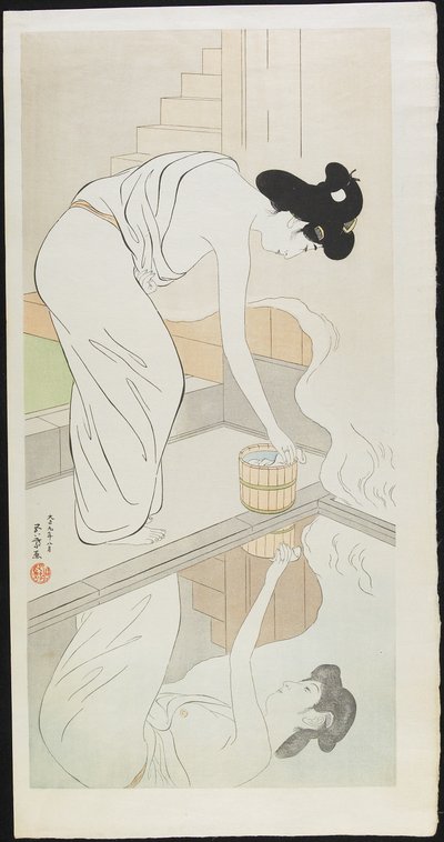 Donna alle sorgenti termali, dopo il 1929 da Goyo Hashiguchi