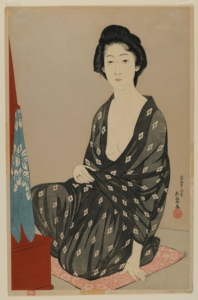 Donna in Abito Estivo, era Taisho, giugno 1920 da Goyo Hashiguchi