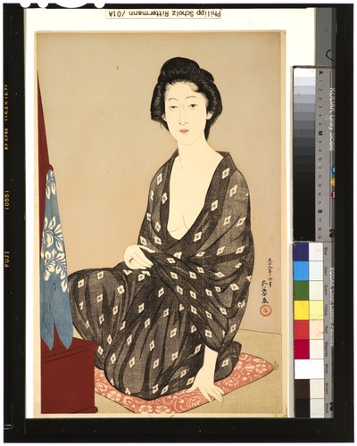 Donna in kimono estivo, 1920 da Goyo Hashiguchi