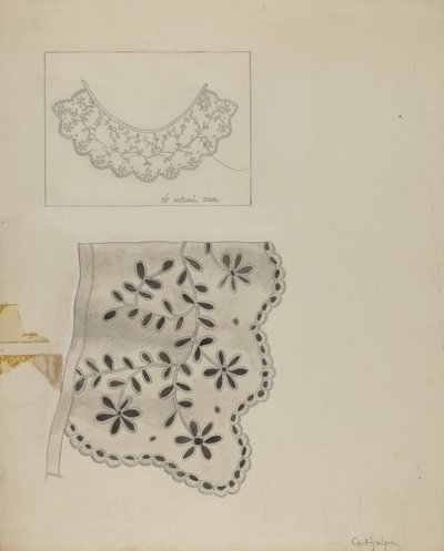 Colletto ricamato in lino da Grace Halpin