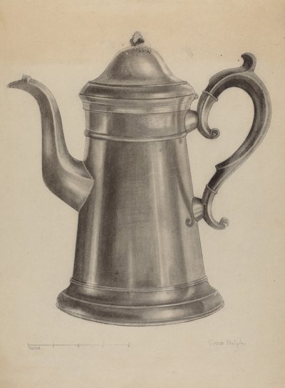 Caffettiera in peltro da Grace Halpin