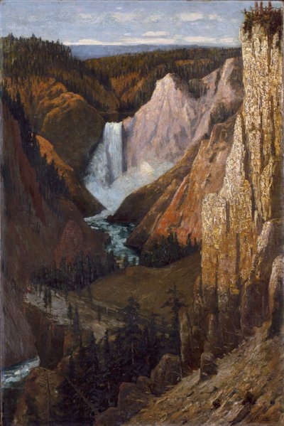 Veduta delle cascate inferiori, Grand Canyon dello Yellowstone da Grafton Tyler Brown