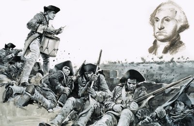 Un tamburino batte una richiesta di parata durante la battaglia di Yorktown da Graham Coton
