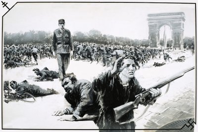 Charles de Gaulle percorre gli Champs Elysses durante la liberazione di Parigi. da Graham Coton