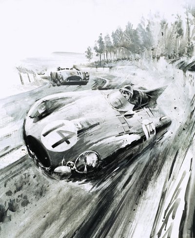 La Jaguar D-type alla Le Mans del 1954 da Graham Coton