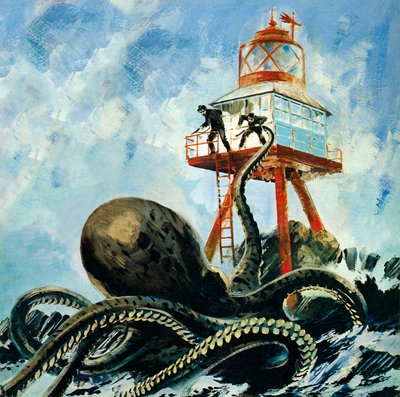 Il mostro di Serrana Cay (litografia a colori) da Graham Coton