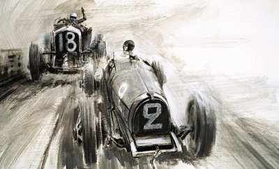 Tim Birkin alla guida a Brooklands da Graham Coton