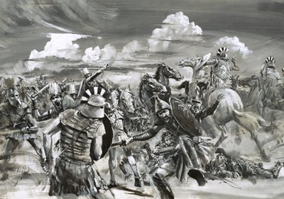 Vittoria di Alessandro Magno a Gaugamela da Graham Coton