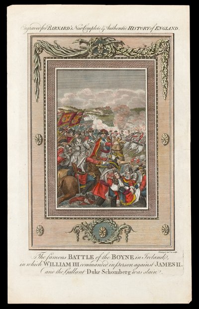 La famosa battaglia del Boyne in Irlanda, 1690 da Grainger