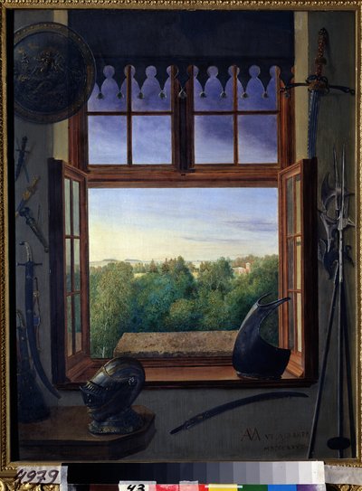 Vista sul parco Alessandro dalla finestra dell