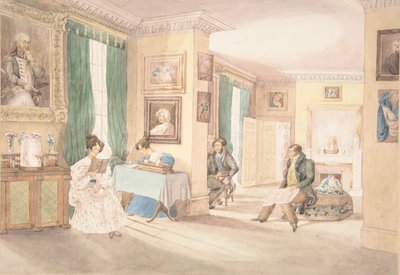 Un interno a Hatton, Warwickshire, 1820-30 da Granddaughters of Dr. Samuel Parr.