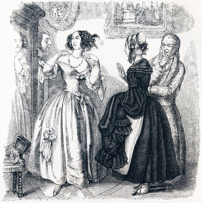 La giovane vedova - Favole di La Fontaine da Grandville