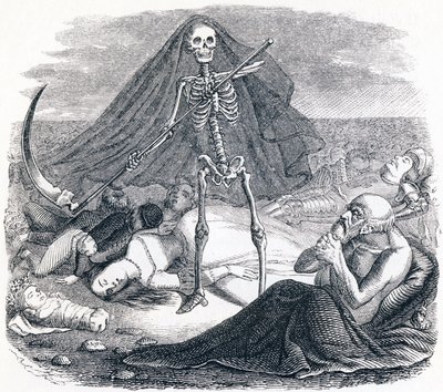 La morte e il morente - Favole di La Fontaine da Grandville