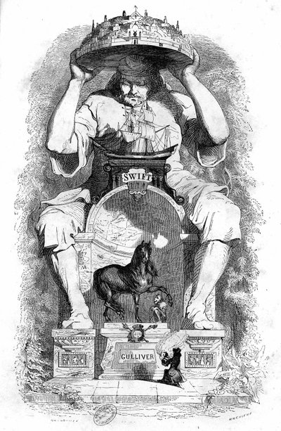 Illustrazione per I viaggi di Gulliver di Jonathan Swift da Grandville (1803 47)