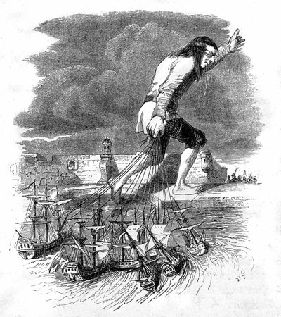 Illustrazione per I viaggi di Gulliver scritto da Jonathan Swift da Grandville (1803 47)