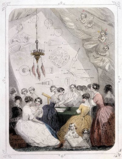 Signore che studiano astronomia - di Grandville da Grandville