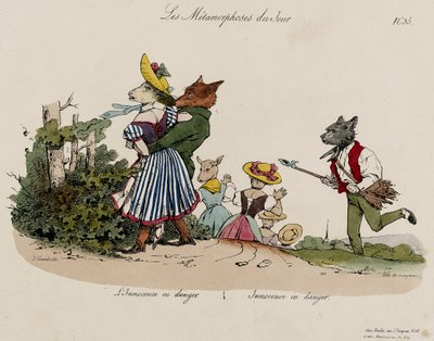 Le Metamorfosi del Giorno, No. 35 da Grandville