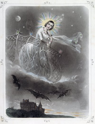 Stelle: Donna che rappresenta "La stella della sera" - di Grandville da Grandville