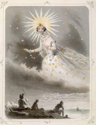 Stelle: Donna che rappresenta la Stella del Pastore - di Grandville da Grandville