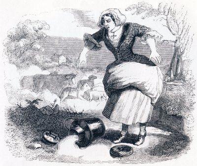 La lattaia e il vaso di latte da Grandville