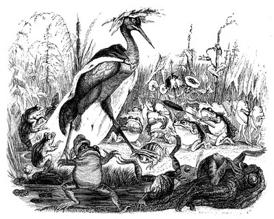 Le rane chiedono il re, illustrazione dalle 