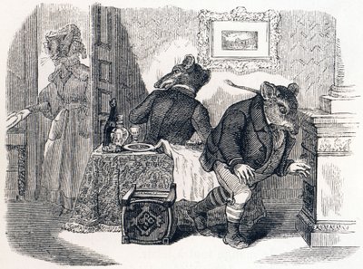 Il topo di città e il topo di campagna (Le rat de ville et le rat des champs) - Favole di La Fontaine da Grandville