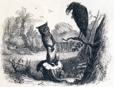 Il corvo e la volpe da Grandville