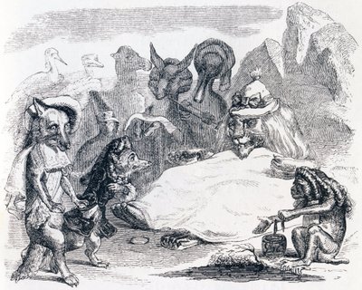 Il leone, il lupo e la volpe da Grandville